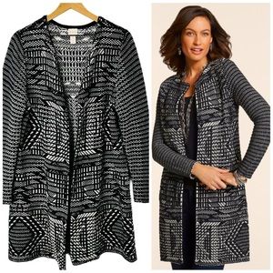 Chico’s Graphic Jacquard Harper Sweater-Coat
